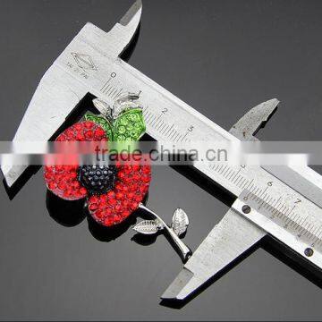2015 New Rhinestone Crystal Poppy Flower Brooch photo-4