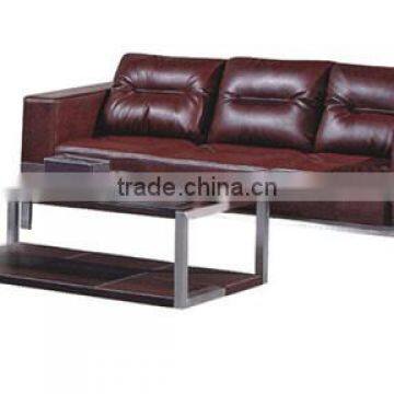 Public Area Pale Brown Leisure Leather Sofa photo-2