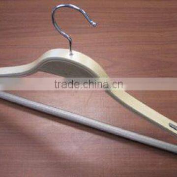 Wholesale Cheap Hanger With Anti Slip Teeth , Laminated Hanger With Bar Hot Sale Hanger photo-2