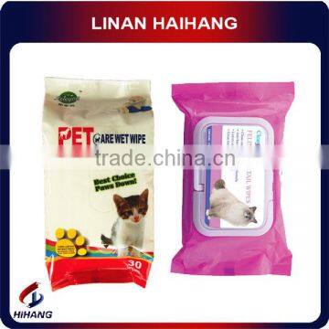 Chinese wholesale nonwoven cleaning use PET custom wet wipes