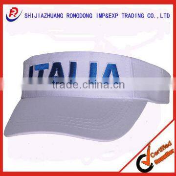 3D embroidery peak 100% cotton twill custom sun visor for promotion