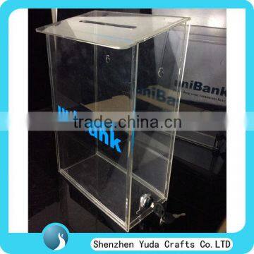 Wall Mount Donation Box Acrylic Donation Box With Custom Printing