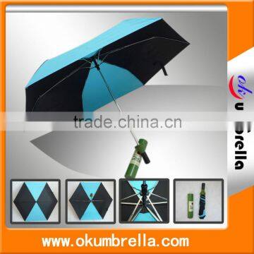 21''*8k high quality customized fold umbrella bottle umbrella kid umbrella