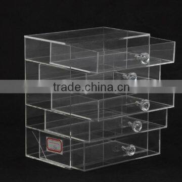 5 drawer acrylic makeup organizer acrylic clear cube cosmetic organizer