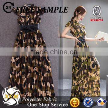 Cheap camouflage printed chiffon fabric