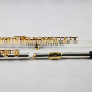 16 holes gold lacquer keys flute