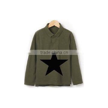 custom logo imprinted long sleeved printed polo shirt boys33