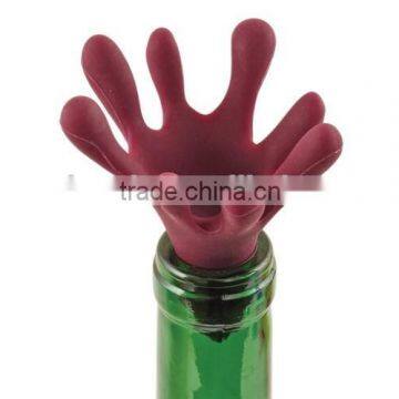 New design wine splash silicone bottle stopper