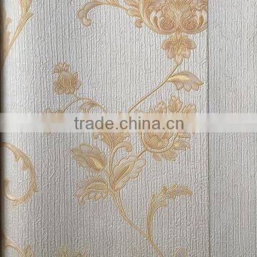 deep embossed home decor vinly wallpaper with beautiful European flowers