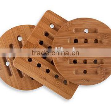 2015 NEW Totally Weddding Gift Kitchen Set of 3 Bamboo Wood Tableware Trivet Coaster Placemat Set