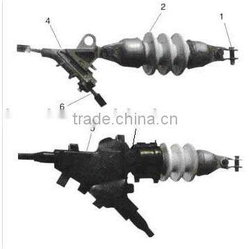 Long Rod Porcelain Insulators with strain clamps