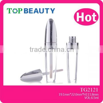 TG2121- 6.5ml Flat Bullet Clear Beauty Sex Tube Lip Gloss