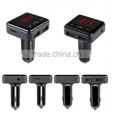 BC12 Dual USB Car Charger Bluetooth FM Transmitter Kit With APP Function, Support LCD Display / TF Card Music Play / Hands-free photo-4