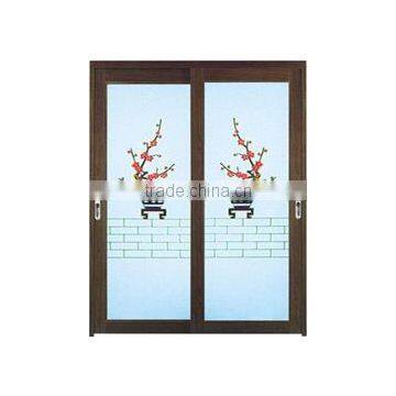 wood grain aluminium sliding door