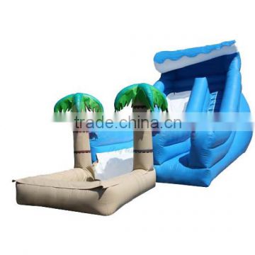 Jungle inflatable pool with air water slide for sale