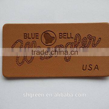 Hot pressed leather jeans jacket patch