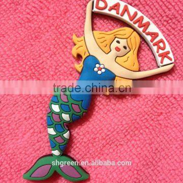 3D silicone cartoon mermaid souvenir gifts design