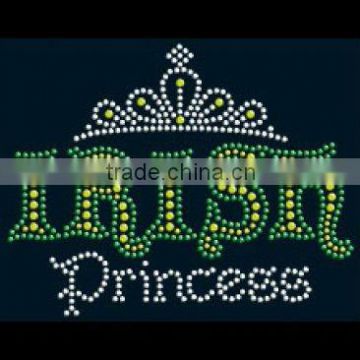 Irish princess rhinestone transfer