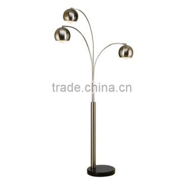 Three Heads Fish Arc Long Arm Floor Lamp / Light for living room / hotel / restaurant