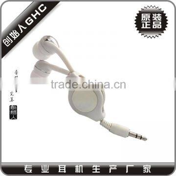 retractable earphone for mobile with super bass sound quality free samples offered