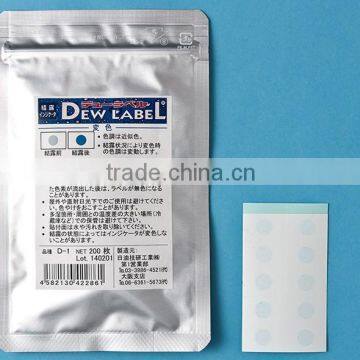 Water indication label/Moisture, dew detection label/Single use