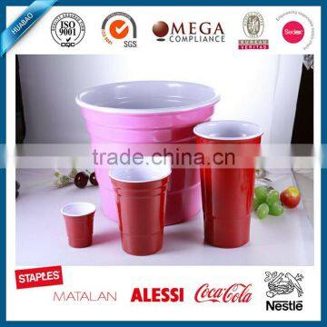Different Size Reusable Red Cup,two Tone Melamine Drink up for Party, Cold Drink Cup