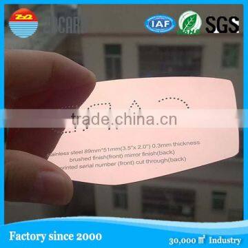 Customized Rose Gold Background Metal Club Mebership Card photo-4