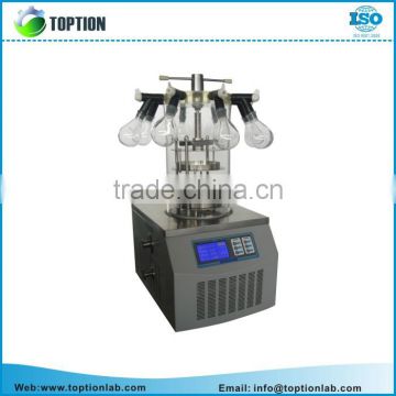 TOPT-10D laboratory lyophilizer vacuum freeze dryer with LCD display screen and USB port