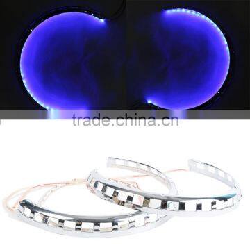 ABS Brake Rotor Covers LED Ring Of Fire Blue For Honda Goldwing GL1800 01-14