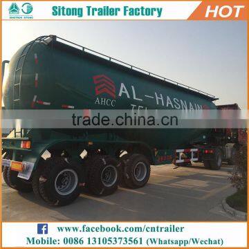 Tri-axle Volume Optional Bulk Powder Silo Transport Semi Trailer Used Cement Trailers for Sale