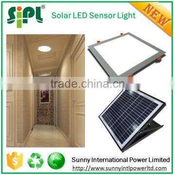 Daily & emergency use solar light 30 watt solar panel with battery powered indoor radar motion sensor led ceiling light