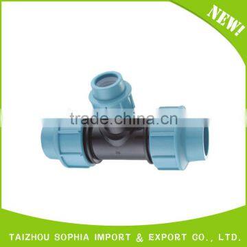 pe pp Compression Fittings/italian Type Euqal Tee Straight 90 Deg Tee for Water Supply Pipe Fittings photo-2