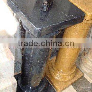 UNIQUE JET BLACK MARBLE PEDESTALS photo-2