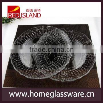 VINTAGE CLEAR Embossed GLASS DESSERT PLATES Trustworthy photo-4