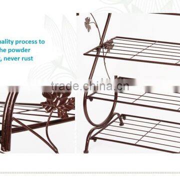 Vivinature Shoes Store Shelf and Metal Seating Shoes Furniture for Lving Room photo-3