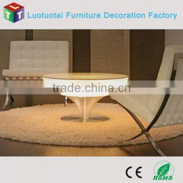 Rechargeable Battery Operated Illuminated Round Led Tea/coffee/cocktail Table photo-3