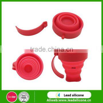 Portable Safe Reusable Silicone Collapsible Cup / Silicone Folding Cup photo-3