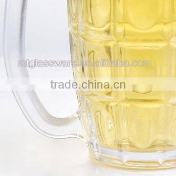 High White Glass Pineapple Shaped Beer Glass With Handle photo-2