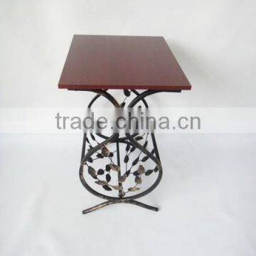 Metal Leaf Design Magazine Coffee Table Square Tea Table photo-2