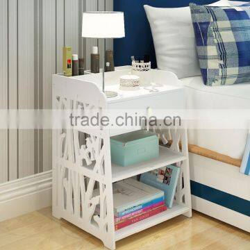 Large Size 2 Drawer Nightstand Modern Jane White Bed End Cabinet Multifunctional Storage Cabinet Bed End Table Waterproof Firepr photo-2