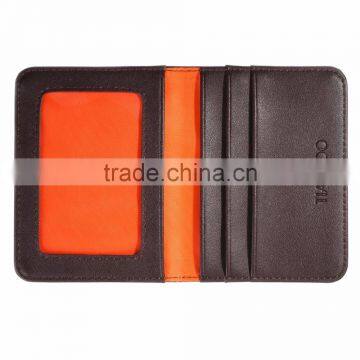 Colourful Promotional PU Leather Credit Card Holder With Clear ID Window photo-2
