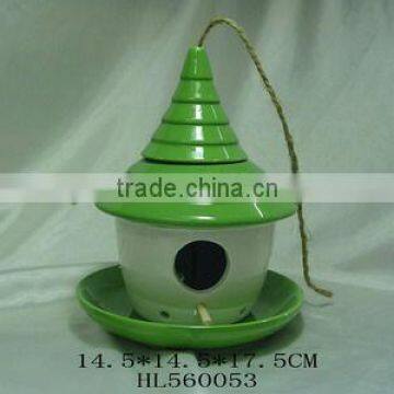 garden decorative ceramic hanging bird nest