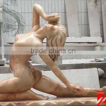 marble dancing nude lady statue