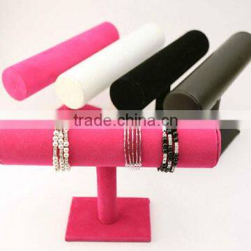 2015 New Fashion Colorful Velvet Single Layer T Shape Bracelet Holder photo-6