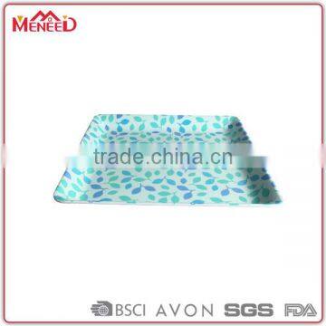 Leaves Full Printing Custom High Quality Square Plastic Bar Serving Trays photo-2