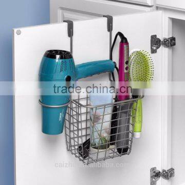 Over the Cabinet Door Wire Caddy Holder Hair Dryer Holder and Storage photo-2