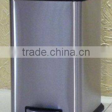 stainless steel foot pedal waste can
