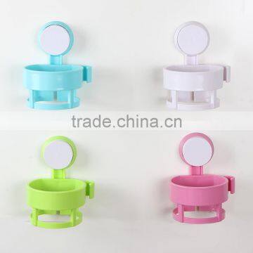 Vacuum suction cup bathroom plastic hair dryer rack/holder/shelf