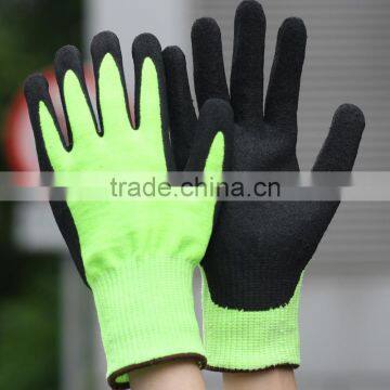 NMSAFETY EN88 4544 nitrile dipped cut resistant hand gloves