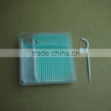 Flat Plastic Colored Custom Interdental Toothpick With Container